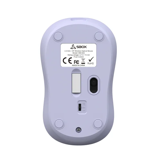 Sbox WM-602 fialová bezdrôtová myš - 5