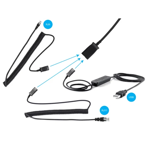 Sandberg 126-30 USB+RJ9/11 Pro stereo headset - 5