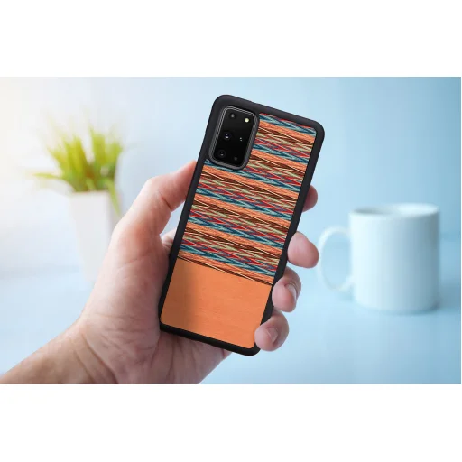 MAN&WOOD Browny Check Black puzdro pre Samsung Galaxy S20+ - 4
