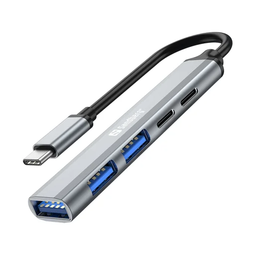 Sandberg 336-50 USB-C - 3x USB-A + 2x USB-C rozbočovací adaptér - 2