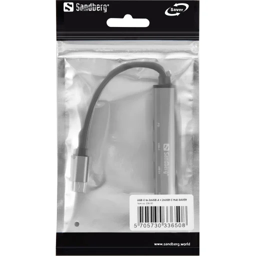 Sandberg 336-50 USB-C - 3x USB-A + 2x USB-C rozbočovací adaptér - 4