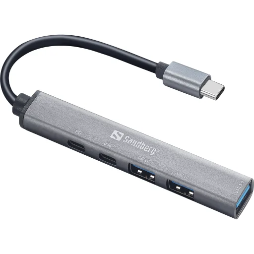 Sandberg 336-50 USB-C - 3x USB-A + 2x USB-C rozbočovací adaptér - 1