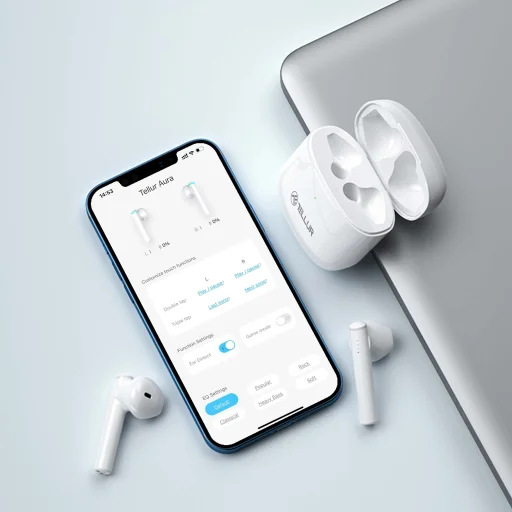 Tellur Aura True Wireless slúchadlá APP biele - 5