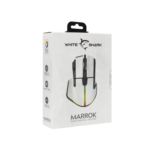 White Shark MARROK GM-9006 biela RGB herná myš - 6