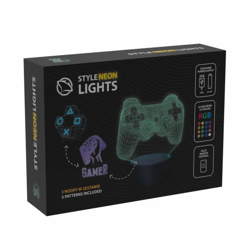 Manta SNL122RGB LED lampa svetelná dekorácia Game 2 RGB 3D - 2