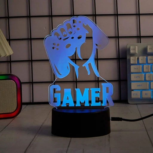 Manta SNL122RGB LED lampa svetelná dekorácia Game 2 RGB 3D - 5