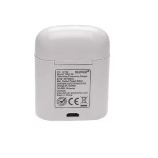 Denver TWE-36 MK3 White bezdrôtové bluetooth slúchadlá - 3