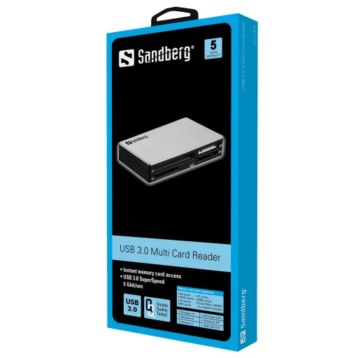 Sandberg 133-73 USB 3.0 Multi Card Reader čítačka pamäťových kariet - 3