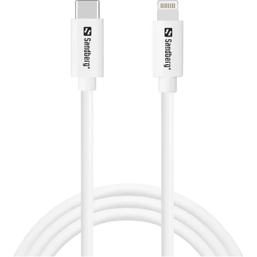 Sandberg 441-57 USB-C 20W sieťová nabíjačka + USB-C – Lightning kábel, 1 m - 2