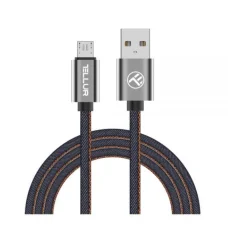 Tellur USB – Micro USB dátový kábel, 1 m, rifľový vzhľad