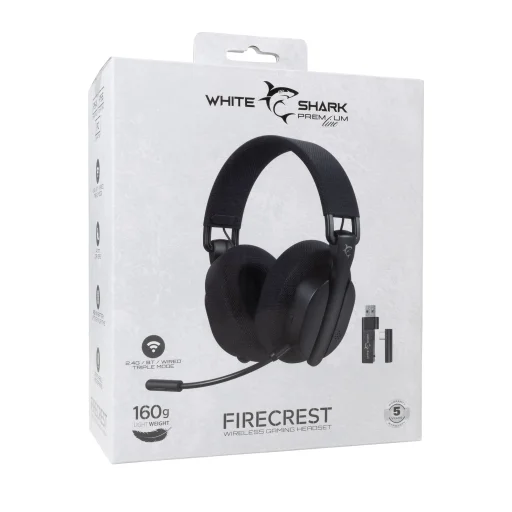 Bezdrôtové herné slúchadlá White Shark FIRECREST BLACK - 10