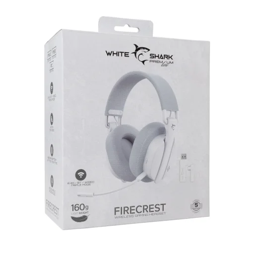 Bezdrôtové herné slúchadlá White Shark WGH-2444 Firecrest White - 10