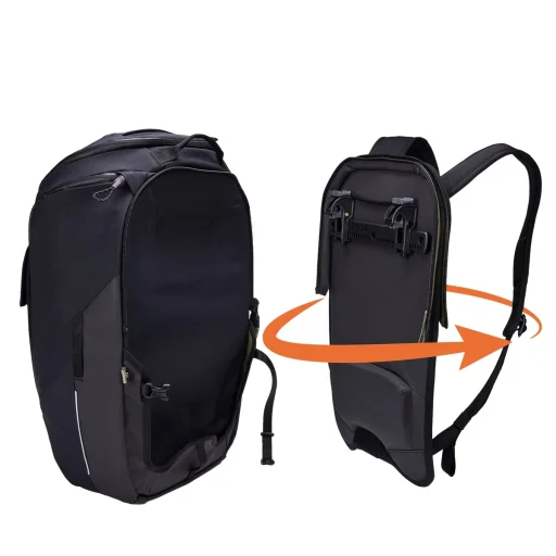 Thule 5091 Paramount Hybrid Pannier 26L čierna cyklistická taška na nosič a batoh - 2