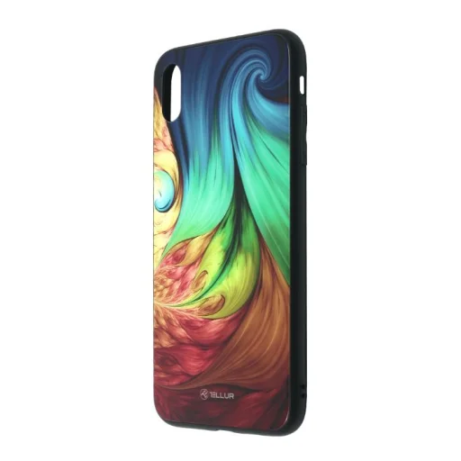 Tellur Mesmeric vzorovaný sklenený kryt pre iPhone XS - 2