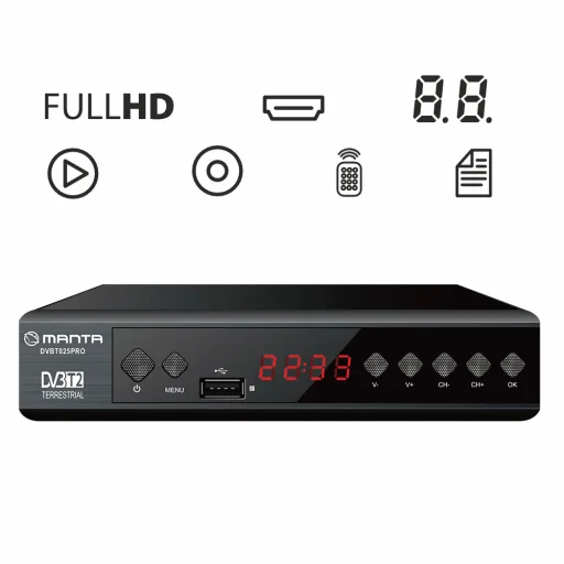 Manta DVBT025PRO DVB-T2/T digitálny prijímač - 2