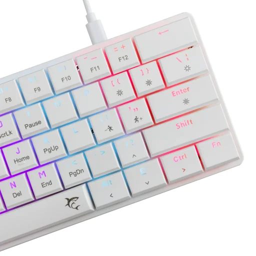 White Shark GK-006211 Nagamaki White mechanická herná klávesnica - 5