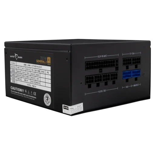 White Shark GPSU-750W General-2 750W 80+ GOLD plne modulárny ATX napájací zdroj - 4