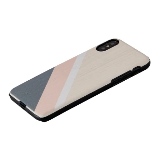 MAN&WOOD iPhone X/XS pink suit black obal - 2