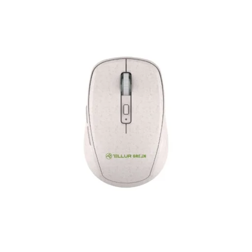 Bezdrôtová myš Tellur Green s nano prijímačom, krémová - 1