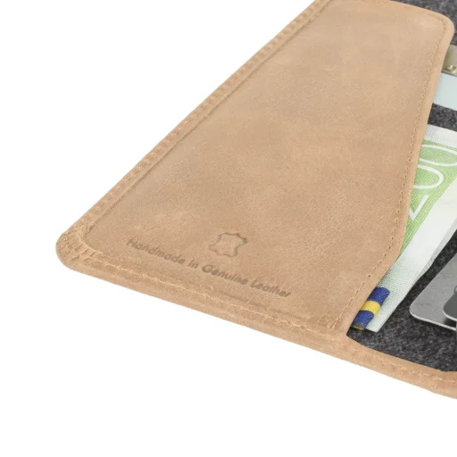 Krusell Sunne flipové puzdro na 4 karty pre Apple iPhone XS Max, vintage nude - 4