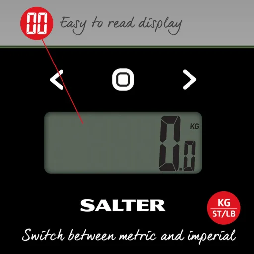 Salter 9150 BFEU12 sklenená osobná váha s telesnou analýzou, čierna - 5