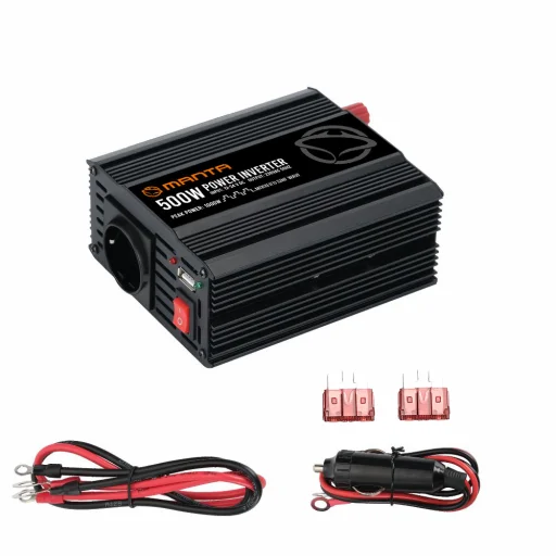 Manta MPI500M Power Inverter 500W/1000W DC–AC menič napätia - 5