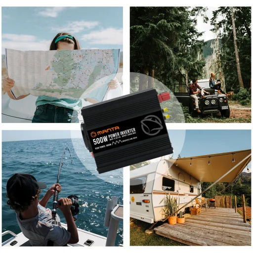 Manta MPI500M Power Inverter 500W/1000W DC–AC menič napätia - 6