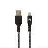 Tellur Green USB–Lightning dátový a nabíjací kábel 2.4A 1 m nylonový čierny thumbnail