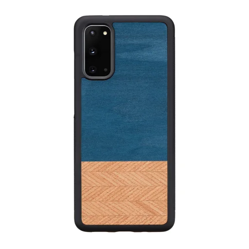 MAN&WOOD čierne puzdro s rifľovým vzorom pre Samsung Galaxy S20 - 1