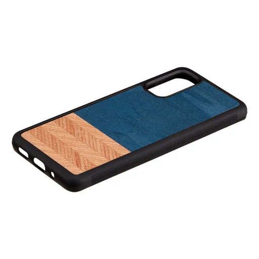 MAN&WOOD čierne puzdro s rifľovým vzorom pre Samsung Galaxy S20 - 2