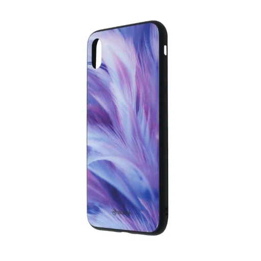 Puzdro Tellur Cover Glass Print Feather pre iPhone XS MAX - 2