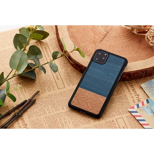 MAN&WOOD puzdro na smartfón pre iPhone 11 Pro, so vzorom čiernej rifľoviny - 3