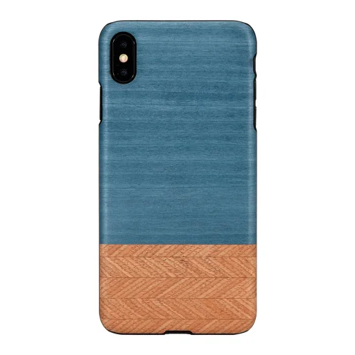 MAN&WOOD iPhone XS Max puzdro s čiernym rifľovým vzorom - 1