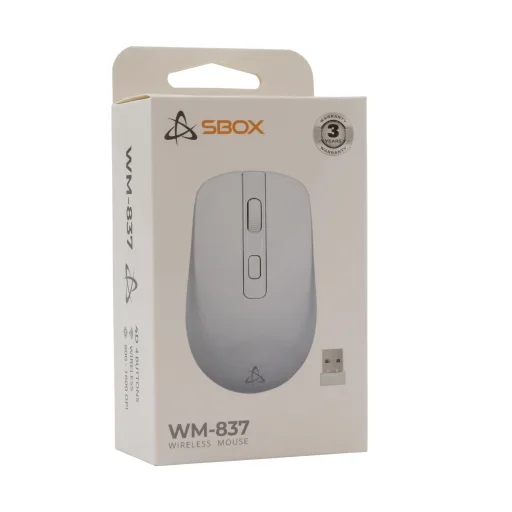 Sbox WM-837 White optická bezdrôtová myš - 6