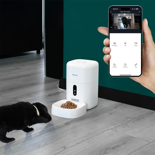 Tellur Smart WiFi dávkovač krmiva, UltraHD kamera, 4 l, biely - 7