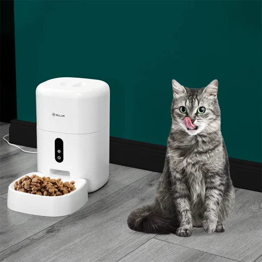 Tellur Smart WiFi dávkovač krmiva, UltraHD kamera, 4 l, biely - 8