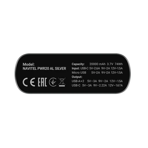 Navitel PWR20 AL Silver powerbanka - 8
