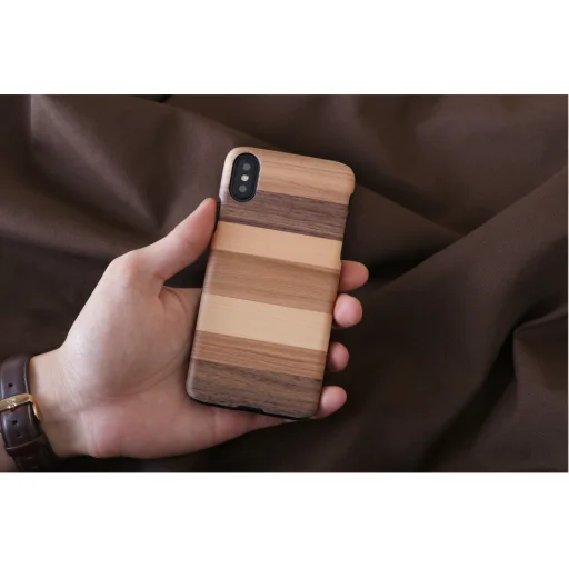 MAN&WOOD puzdro na smartfón pre iPhone X/XS, puzdro sabbia black - 3