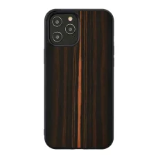 MAN&WOOD ebenovo čierne puzdro pre Apple iPhone 12 Pro Max