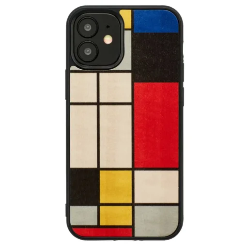 MAN&WOOD Mondrian Wood Black puzdro pre Apple iPhone 12 mini - 1