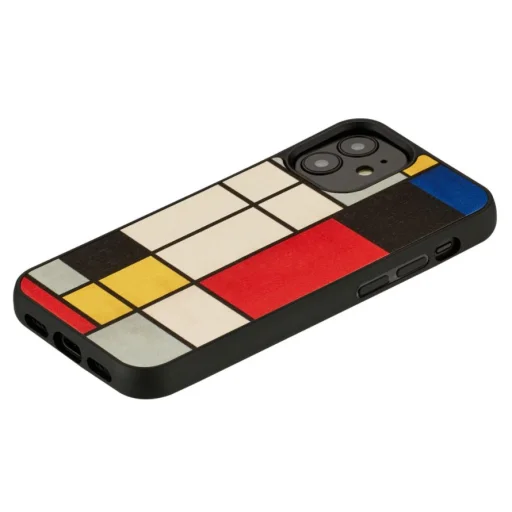 MAN&WOOD Mondrian Wood Black puzdro pre Apple iPhone 12 mini - 2