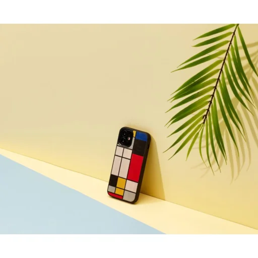 MAN&WOOD Mondrian Wood Black puzdro pre Apple iPhone 12 mini - 3