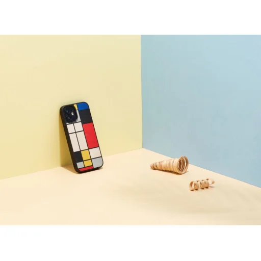 MAN&WOOD Mondrian Wood Black puzdro pre Apple iPhone 12 mini - 4