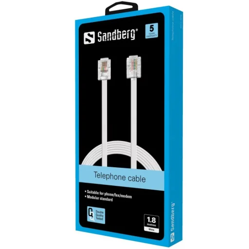 Sandberg 500-60 Telefónny RJ11-RJ11 1.8 m, 6P4C - 2