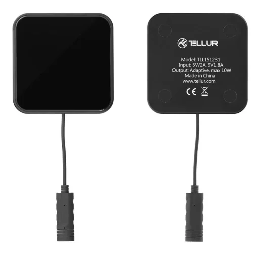 Tellur Qi Ultra-Slim bezdrôtová rýchlonabíjacia podložka WCP03, 10 W, s certifikáciou Qi, tvrdené sklo, čierna - 4