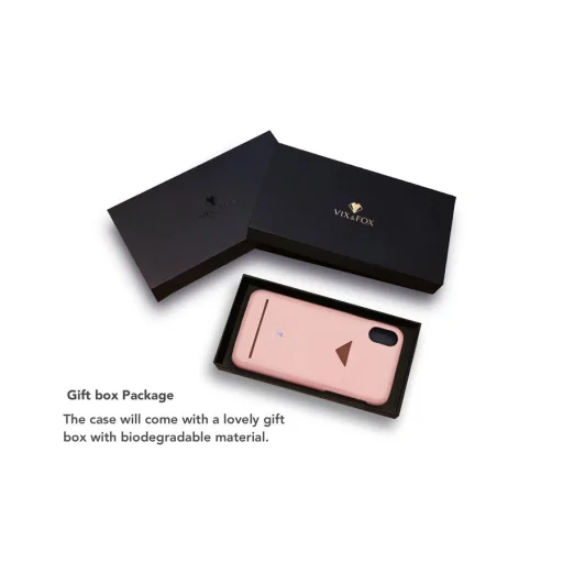 VixFox zadný kryt s držiakom na karty pre iPhone XS Max, ružový - 6