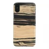 MAN&WOOD flipové puzdro pre iPhone X/XS, biele ebenové drevo, čierne puzdro thumbnail