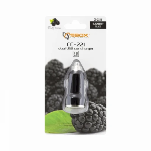 Sbox CC-221B duálna USB autonabíjačka čierna - 4