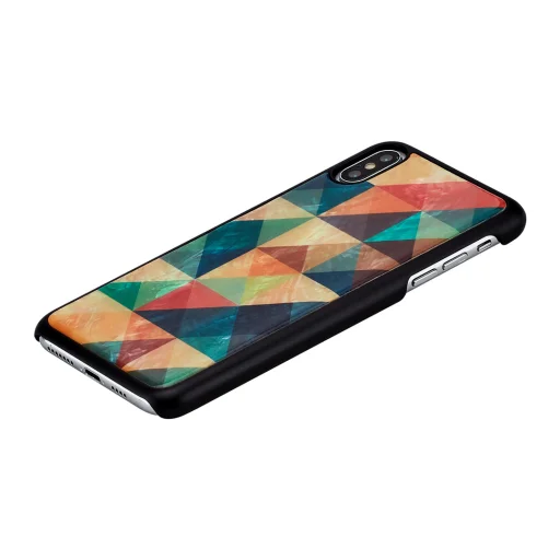 iKins mozaikové čierne flipové puzdro na iPhone XS Max - 2