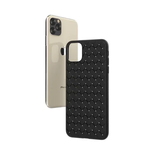 Devia Woven Pattern Design Soft Case iPhone 11 Pro čierne puzdro - 3